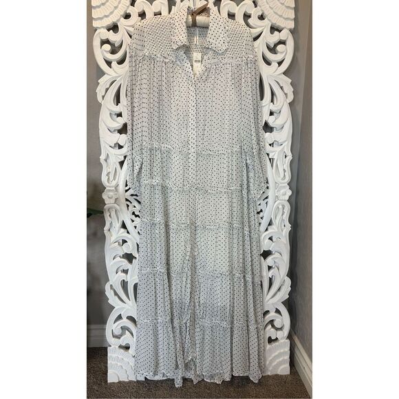 By Anthropologie Long-Sleeve Smocked Tiered Maxi Dress - Picture 5 of 11